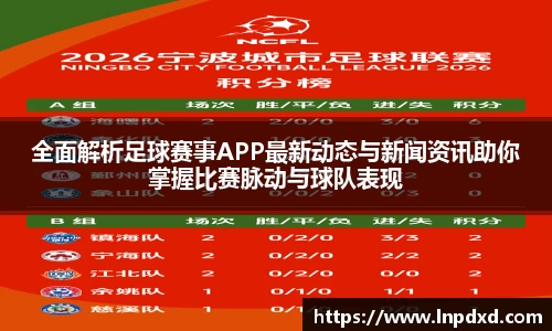 全面解析足球赛事APP最新动态与新闻资讯助你掌握比赛脉动与球队表现
